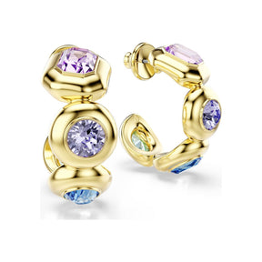 Swarovski Gema rengaskorvakorut, keltakullattu ja eriväriset kristallit, 5737444