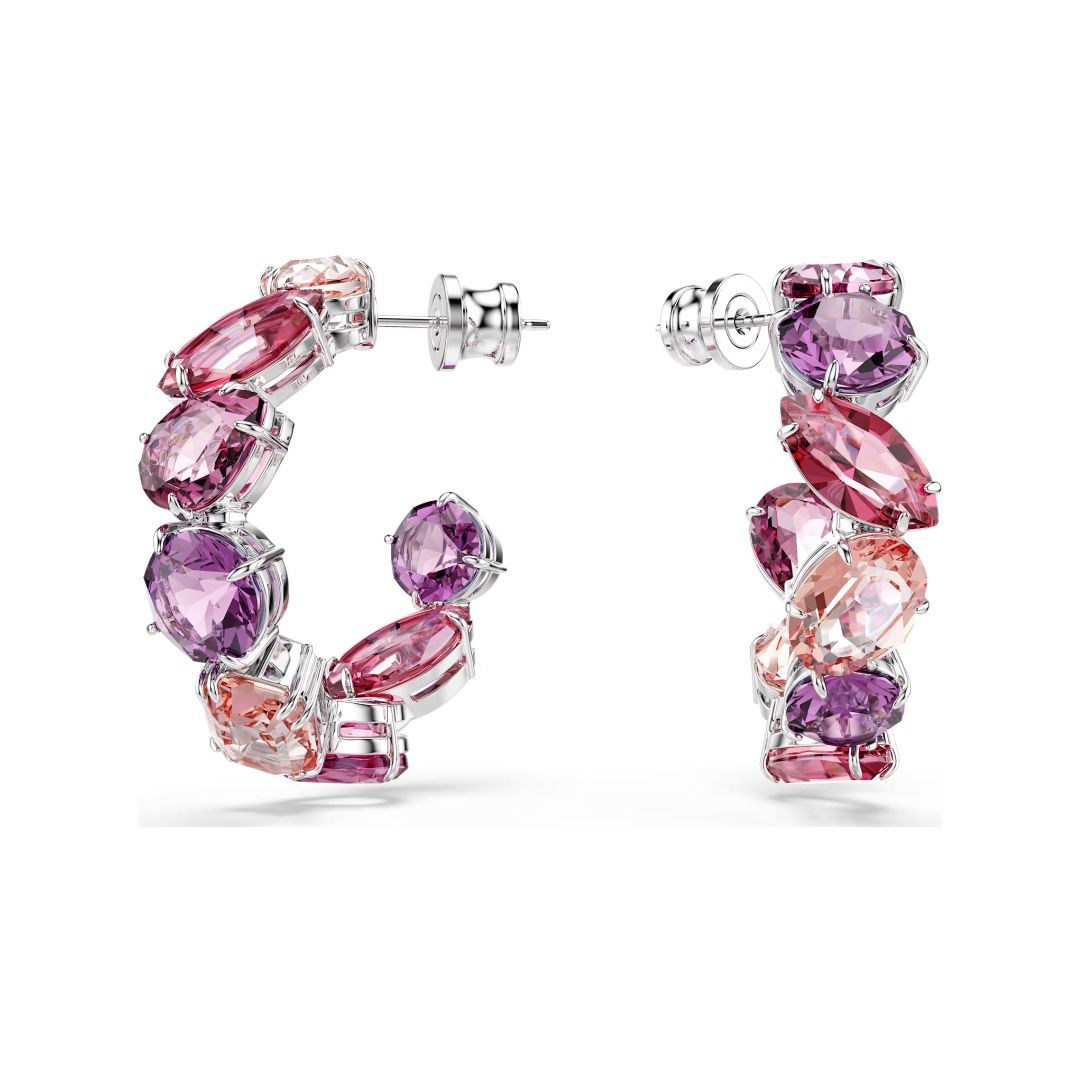 Swarovski Gema rengaskorvakorut, vaaleanpunaiset kristallit 5742885