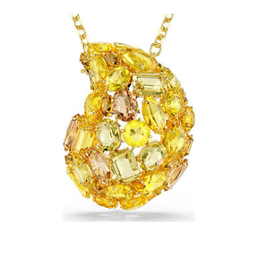 Swarovski Gema riipus ja rintakoru, keltakullanväri ja keltaiset kristallit 5732839