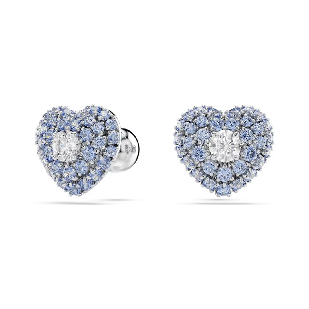 Swarovski Hyperbola Heart korvakorut, vaalea metalli ja siniset kristallit, 5683576