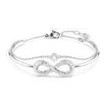 Swarovski Hyperbola Infinity rannerengas, vaalea metalli ja kirkkaat kristallit 5684049