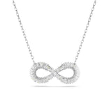 Swarovski Hyperbola Infinity riipus, vaalea metalli ja kirkkaat kristallit 5679434