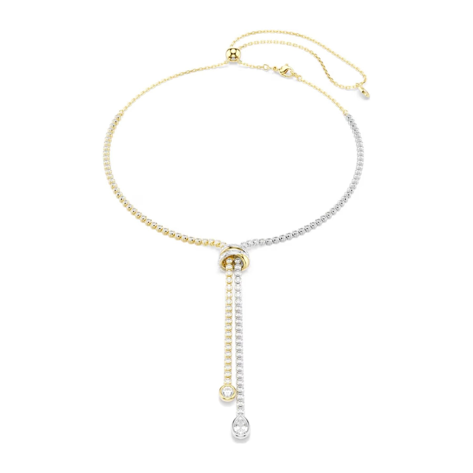 Swarovski Hyperbola Y kaulakoru, kaksivärinen metalli ja kirkkaat zirkoniat, 5752854