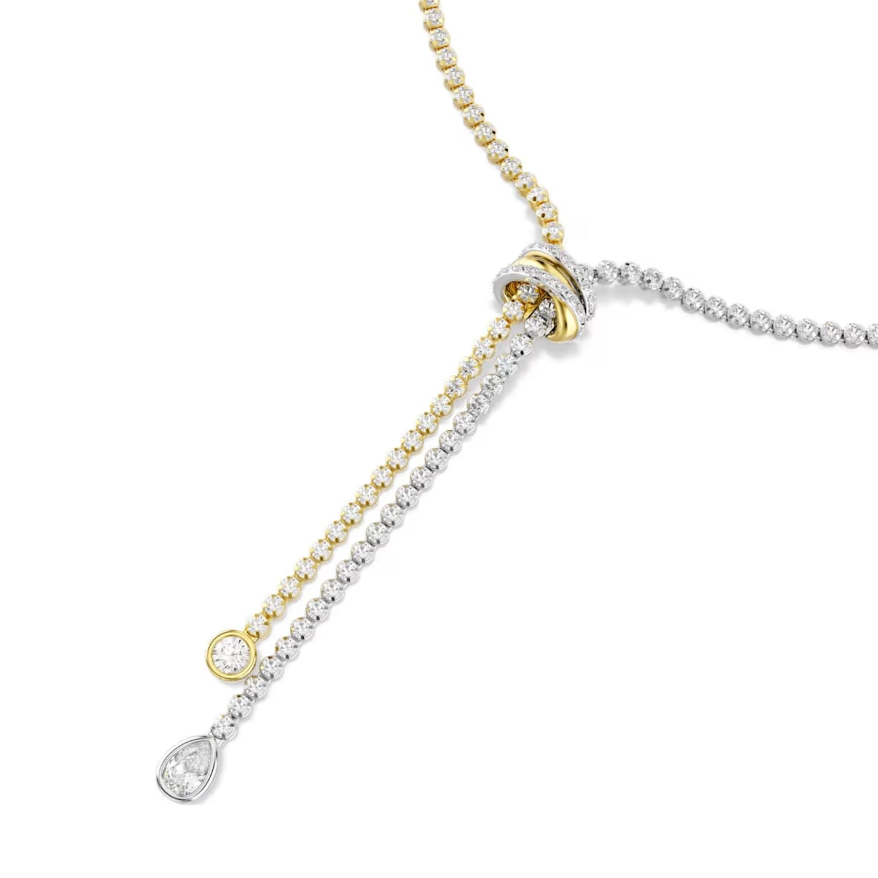 Swarovski Hyperbola Y kaulakoru, kaksivärinen metalli ja kirkkaat zirkoniat, 5752854