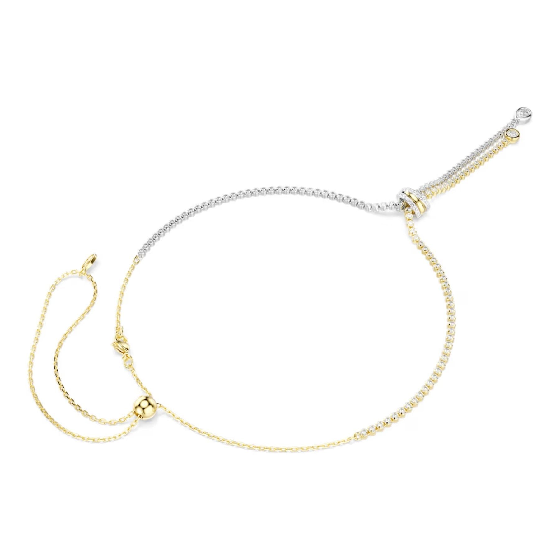 Swarovski Hyperbola Y kaulakoru, kaksivärinen metalli ja kirkkaat zirkoniat, 5752854