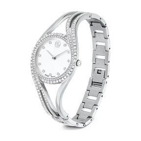 Swarovski Hyperbola bangle rannekello, hopeanväri ja kirkkaat kristallit, 5689432