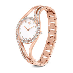 Swarovski Hyperbola bangle rannekello, ruusukullanväri ja kirkkaat kristallit, 5715465