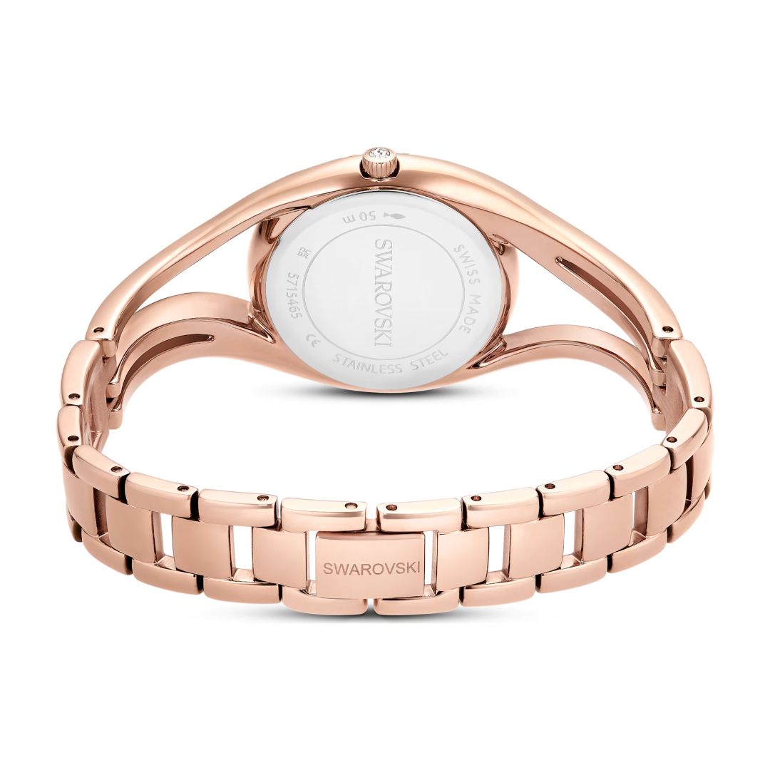 Swarovski Hyperbola bangle rannekello, ruusukullanväri ja kirkkaat kristallit, 5715465