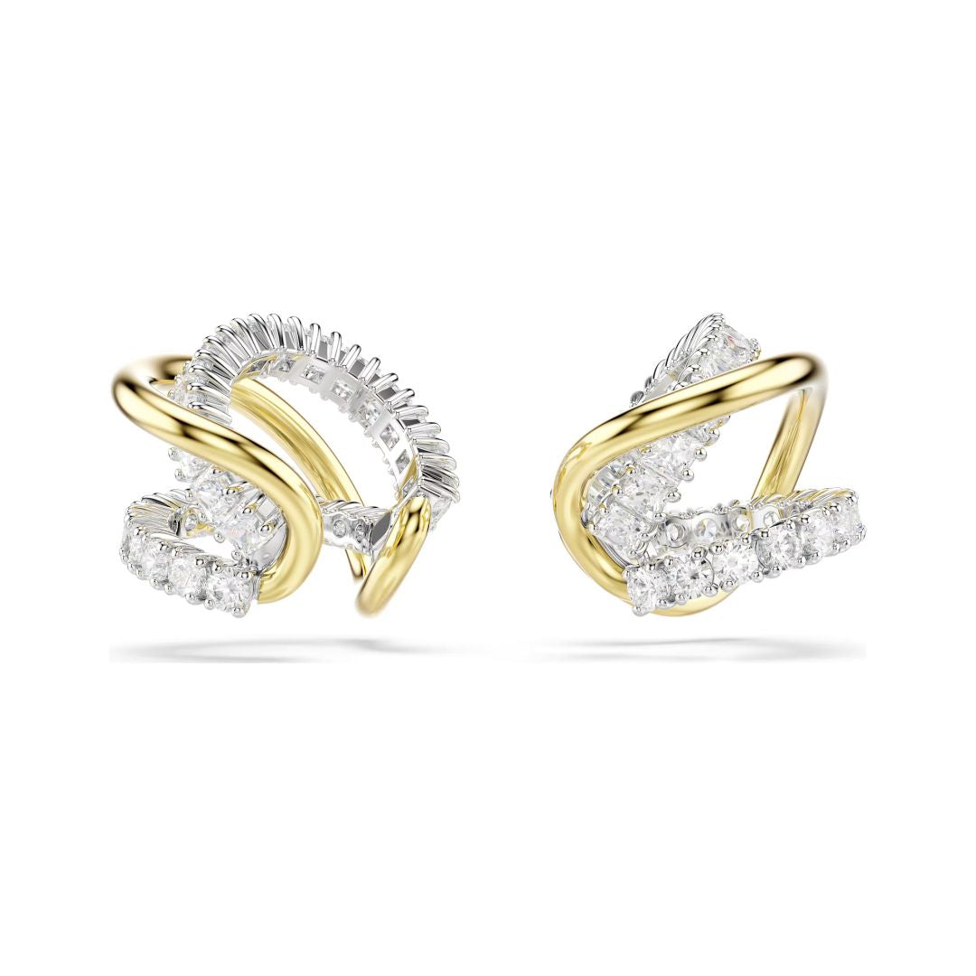 Swarovski Hyperbola ear cuffs, keltakullattu ja kirkkaat zirkonit, 5742842