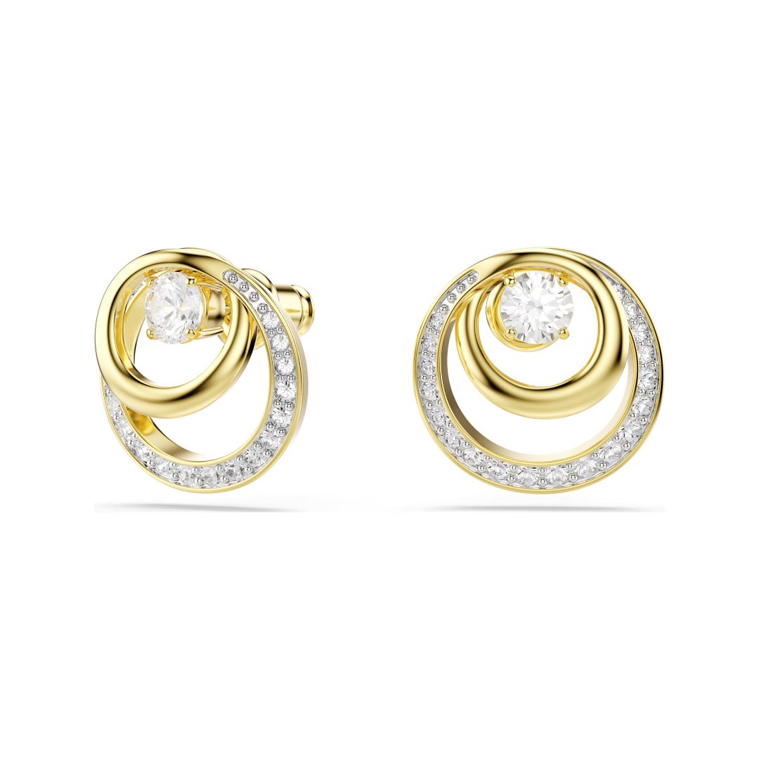 Swarovski Hyperbola korvakorut, keltakullattu ja kirkkaat zirkonit ja kristallit, 5740407