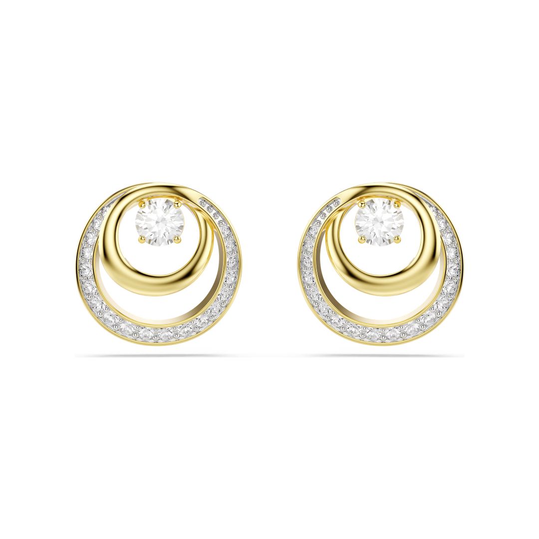 Swarovski Hyperbola korvakorut, keltakullattu ja kirkkaat zirkonit ja kristallit, 5740407