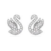 Swarovski Iconic Swan korvakorut, vaalea metalli ja kirkkaat kristallit, 5647873
