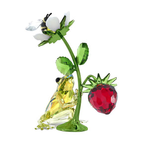Swarovski Idyllia Frog, Bee and Strawberry -kristallikoriste 5667599