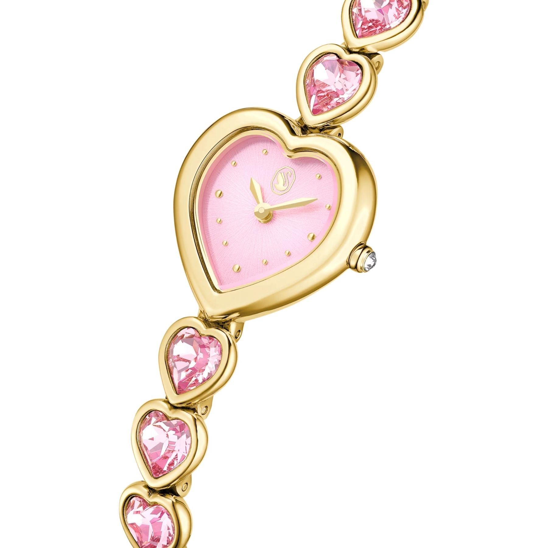 Swarovski Idyllia Heart rannekello, kullansävy ja sydänkristalliranneke, 5741519