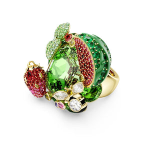 Swarovski Idyllia Motif sormus, keltakullattu ja eriväriset kristallit