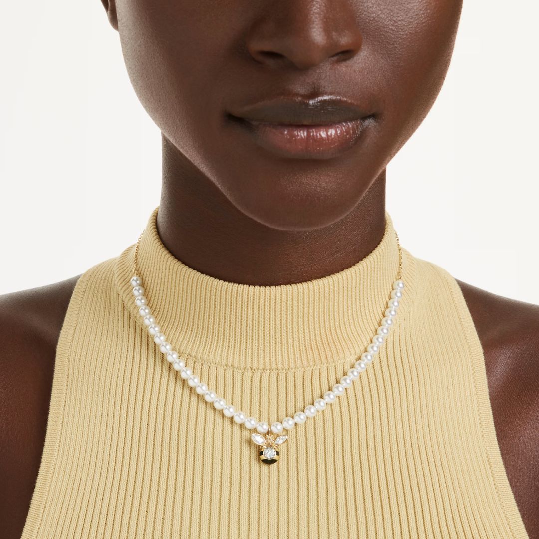 Swarovski Idyllia charm, keltakullattu ja eriväriset kristallit, 5743132