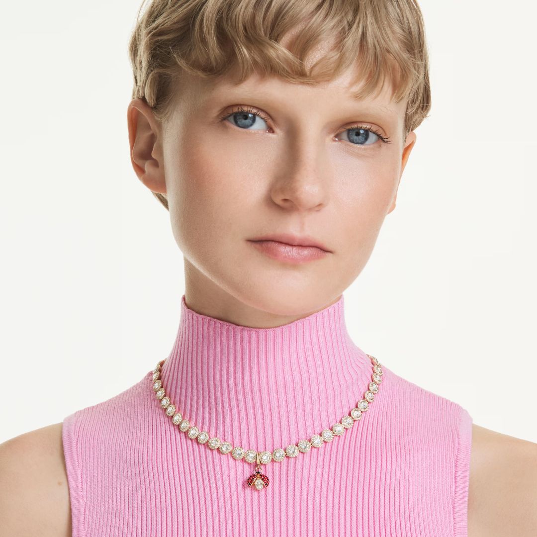 Swarovski Idyllia charm, keltakullattu ja eriväriset kristallit, 5743138