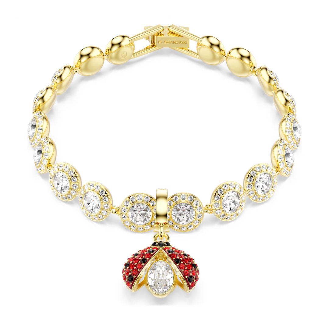 Swarovski Idyllia charm, keltakullattu ja eriväriset kristallit, 5743138