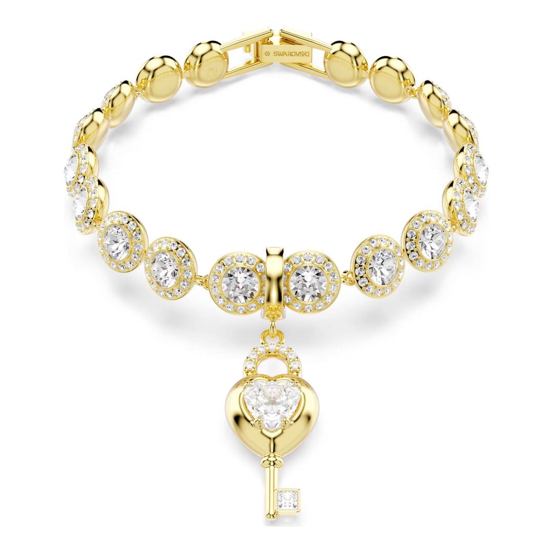 Swarovski Idyllia charm, keltakullattu ja kirkkaat zirkonit, 5742959