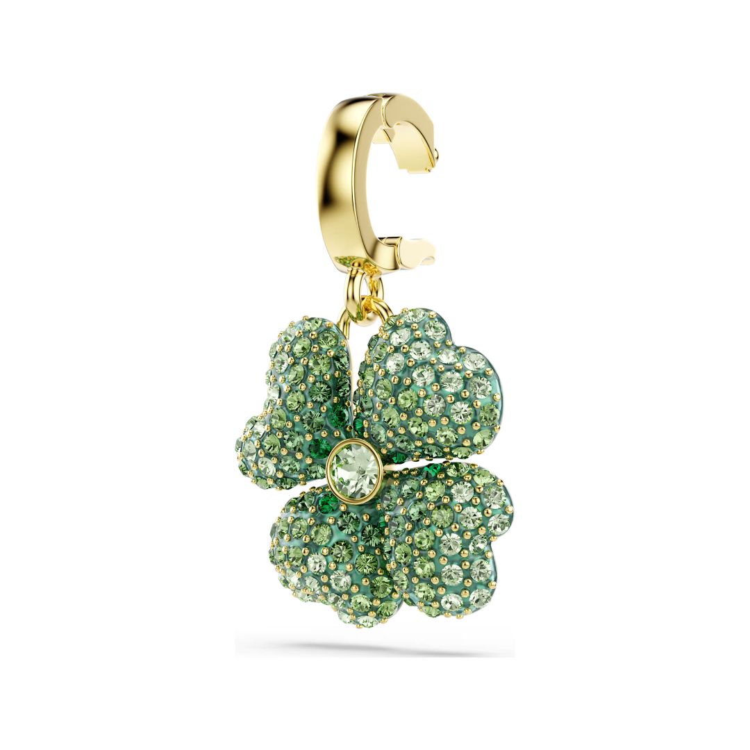 Swarovski Idyllia charm, keltakullattu ja vihreät kristallit, 5743130