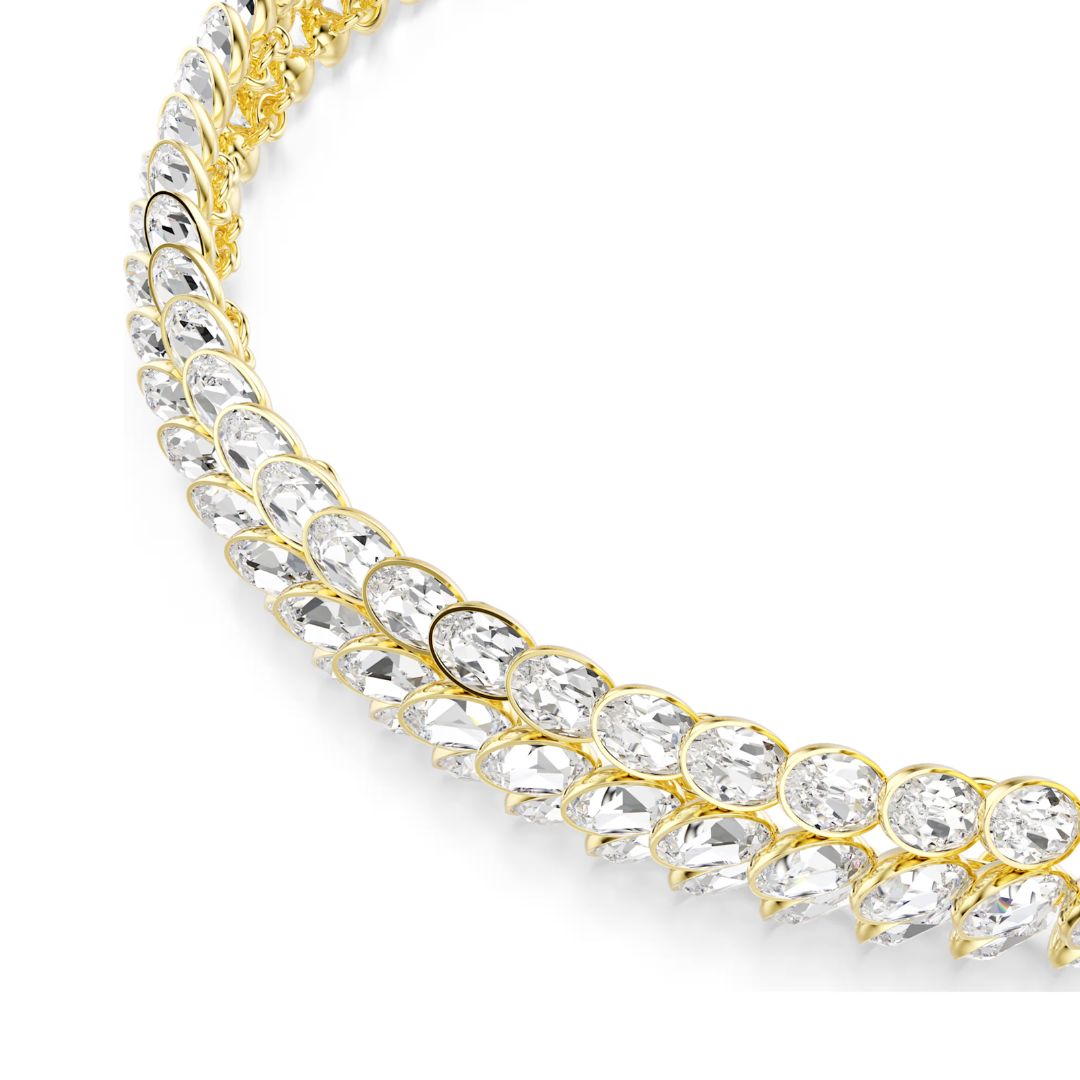 Swarovski Idyllia choker kaulakoru, keltakullanväri ja kirkkaat kristallit, 5723541