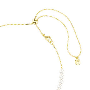 Swarovski Idyllia choker-kaulakoru, keltakullattu, valkoiset helmet ja zirkonit, 5742677