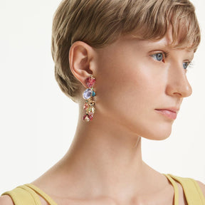 Swarovski Idyllia clip korvakorut, keltakullattu ja eriväriset kristalli, 5743818