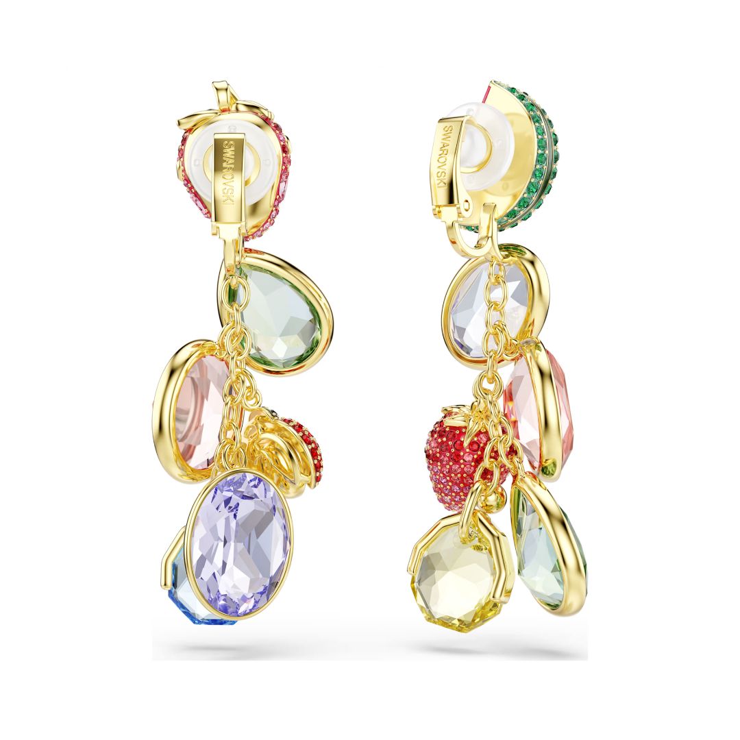 Swarovski Idyllia clip korvakorut, keltakullattu ja eriväriset kristalli, 5743818