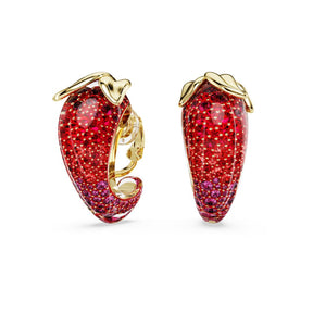 Swarovski Idyllia clip korvakorut, keltakullattu ja punaiset kristalli, 5751416