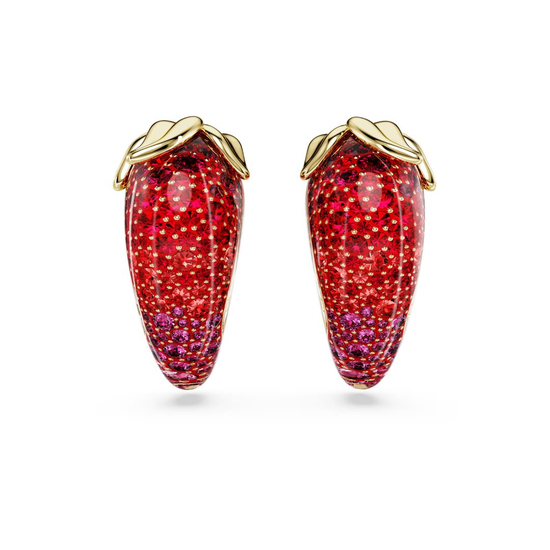 Swarovski Idyllia clip korvakorut, keltakullattu ja punaiset kristalli, 5751416