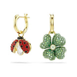 Swarovski Idyllia korvakorut, 3 helan setti, keltakullattu ja eriväriset kristallit, 5742681