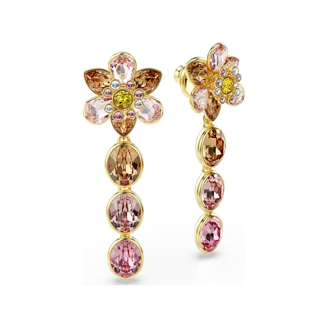 Swarovski Idyllia korvakorut, keltakullanväri ja eriväriset kristallit, 5732381