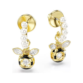 Swarovski Idyllia korvakorut, keltakullattu, valkoiset helmet ja zirkonit, 5742678