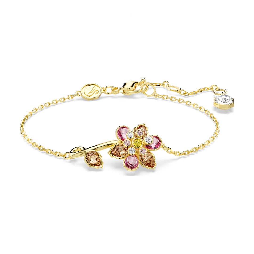 Swarovski Idyllia rannekoru, keltakullanväri ja eri väriset kristallit, 5732423