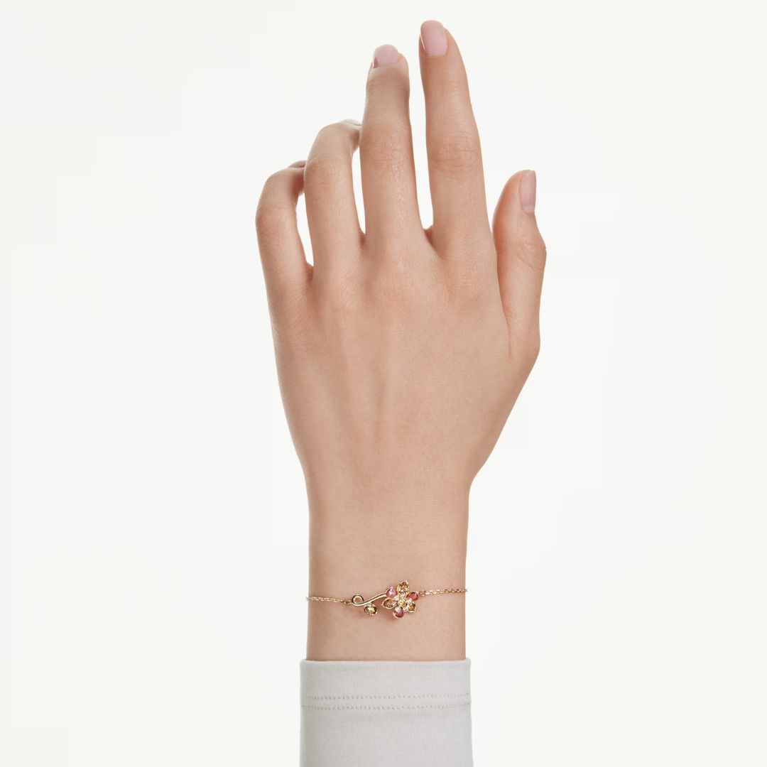 Swarovski Idyllia rannekoru, keltakullanväri ja eri väriset kristallit, 5732423