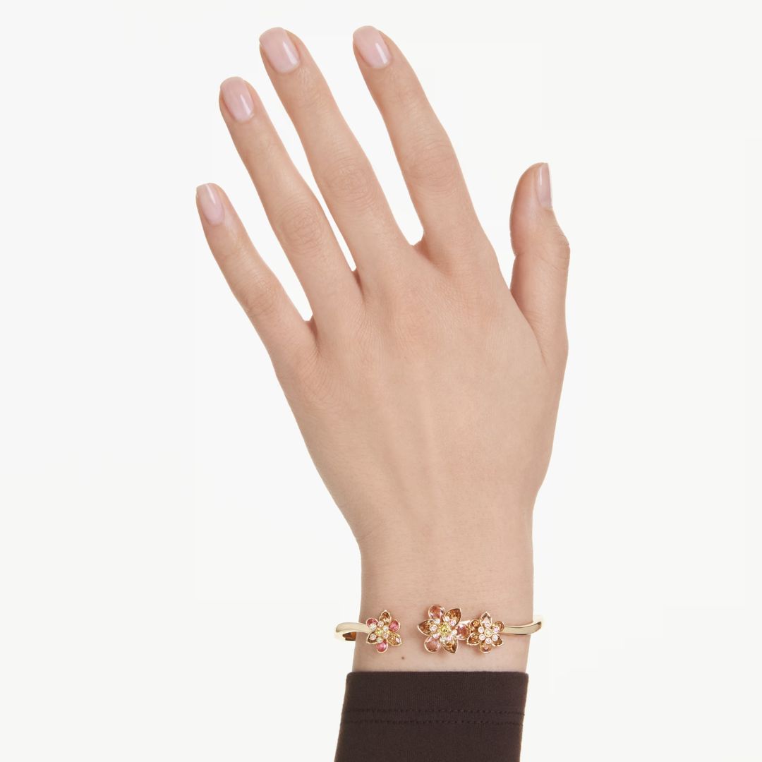 Swarovski Idyllia rannerengas, keltakullanväri ja eri väriset kristallit