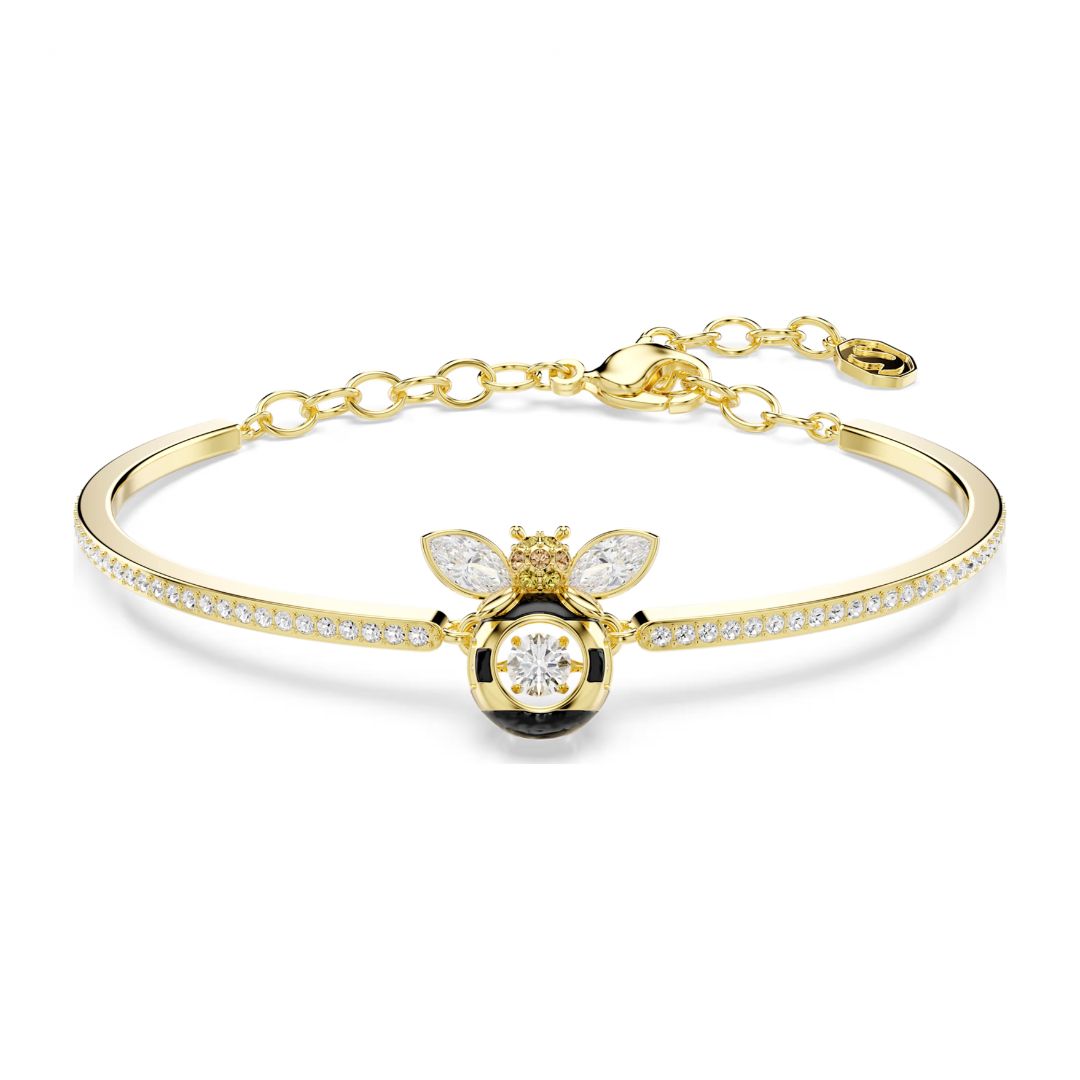 Swarovski Idyllia rannerengas, keltakullattu, kirkkaat zirkonit ja kristallit, 5742679