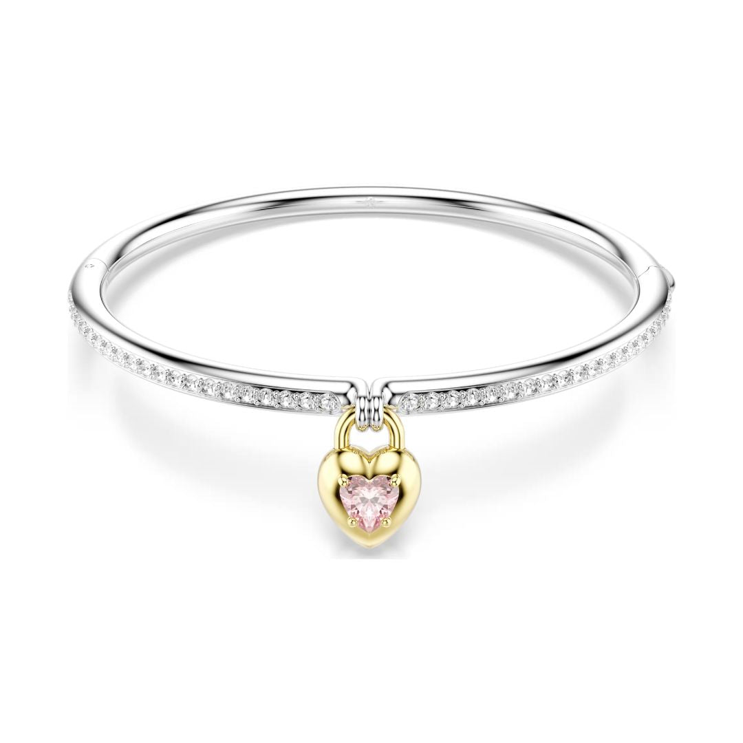 Swarovski Idyllia rannerengas, kirkkaat kristallit ja vaaleanpunainen zirkoni