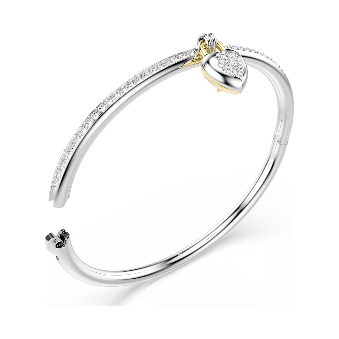 Swarovski Idyllia rannerengas, kirkkaat kristallit ja vaaleanpunainen zirkoni