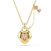 Swarovski Idyllia riipus, keltakullattu ja vaaleanpunaiset kristallit, 5737288