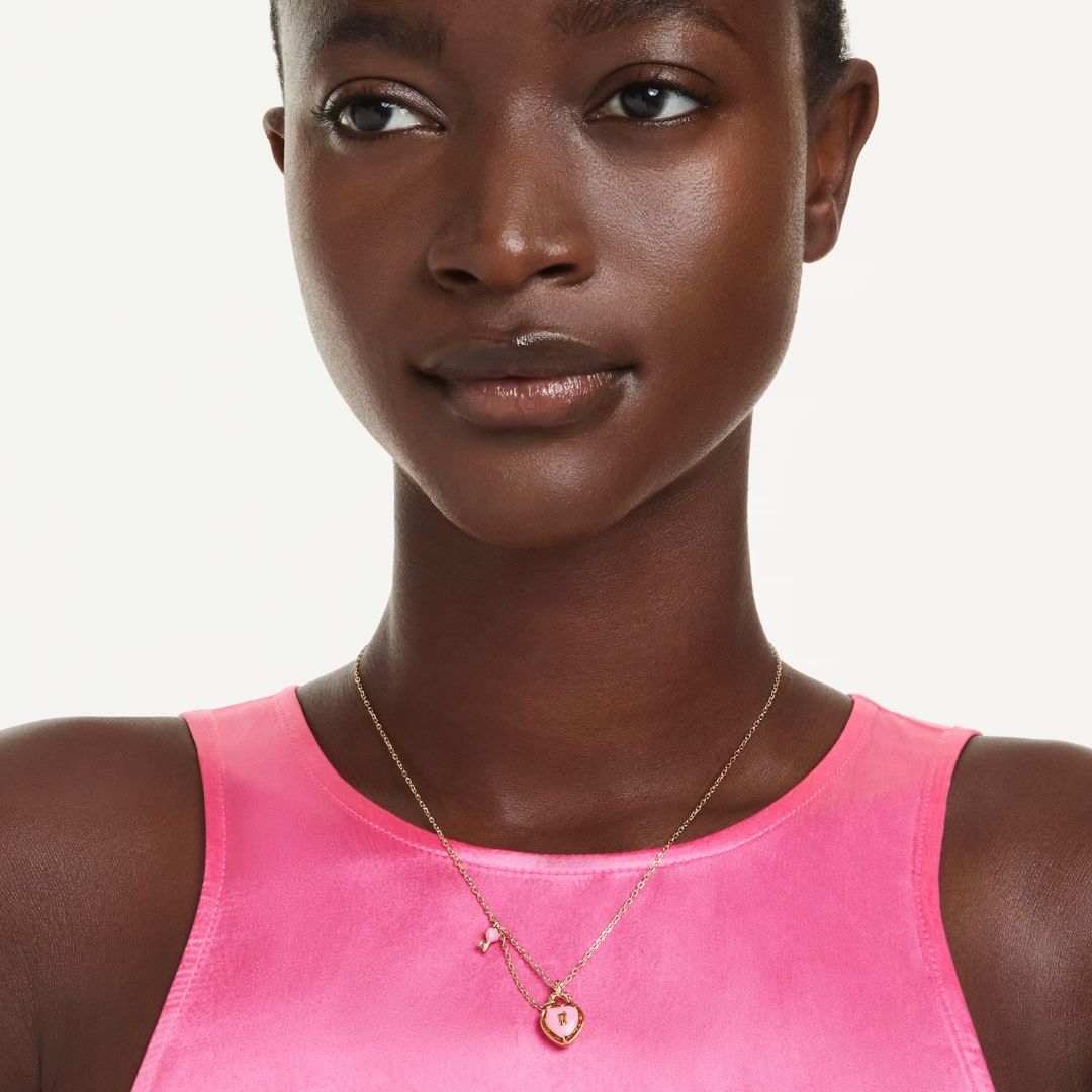 Swarovski Idyllia riipus, keltakullattu ja vaaleanpunaiset kristallit, 5737288