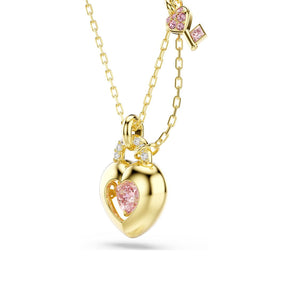 Swarovski Idyllia riipus, keltakullattu ja vaaleanpunaiset kristallit, 5737288