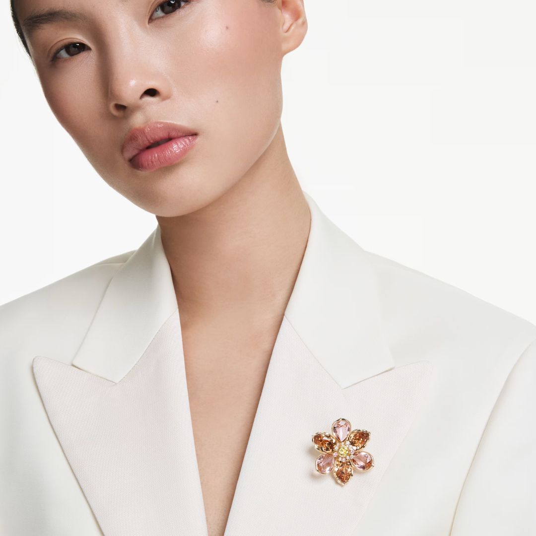 Swarovski Idyllia riipus ja rintakoru, keltakullanväri ja eriväriset kristallit 5735227