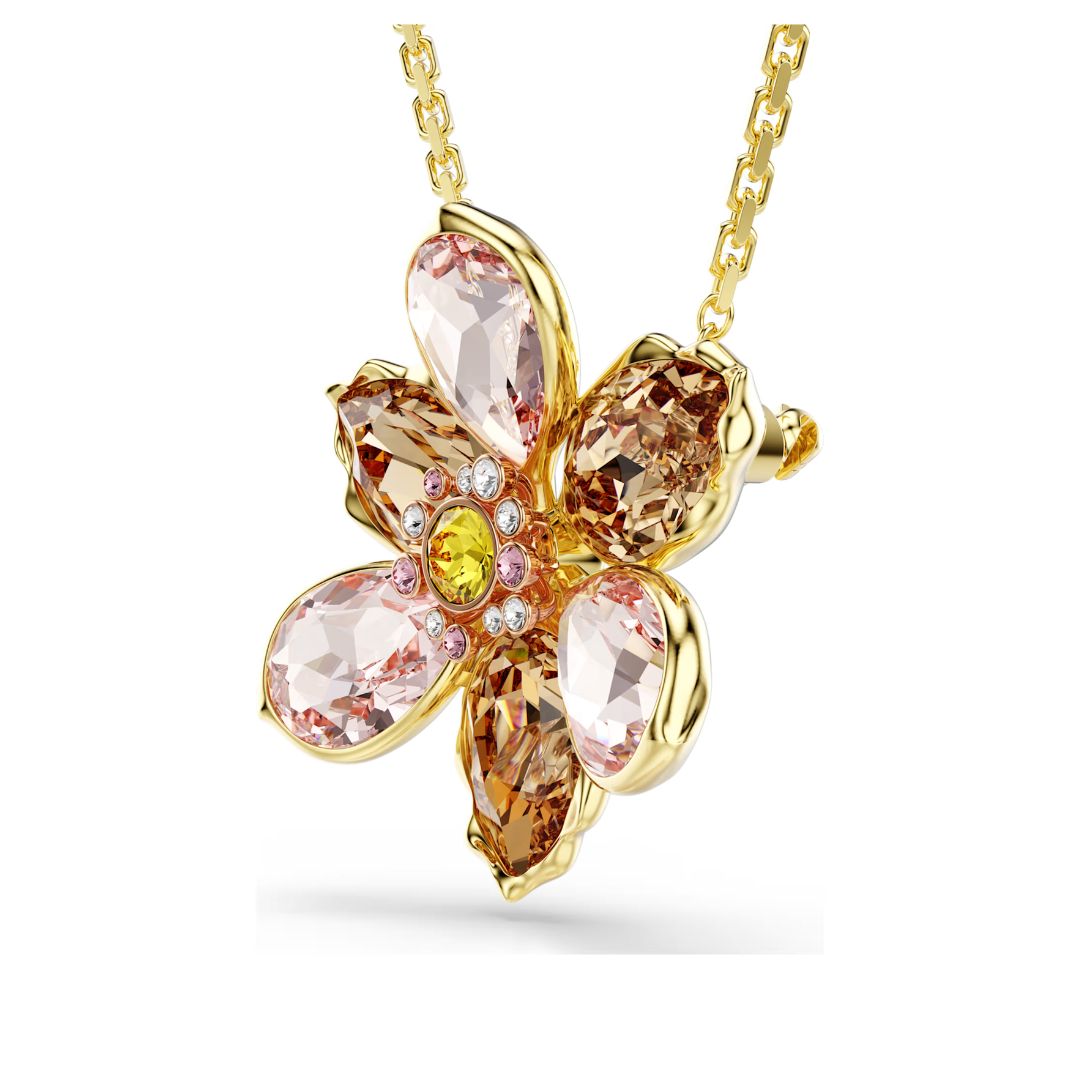 Swarovski Idyllia riipus ja rintakoru, keltakullanväri ja eriväriset kristallit 5735227