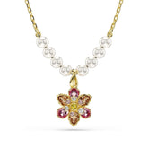 Swarovski Idyllia riipus, keltakullanväri, eri väriset kristallit ja valkoiset helmet, 5723140