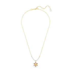 Swarovski Idyllia riipus, keltakullanväri, eri väriset kristallit ja valkoiset helmet, 5723140