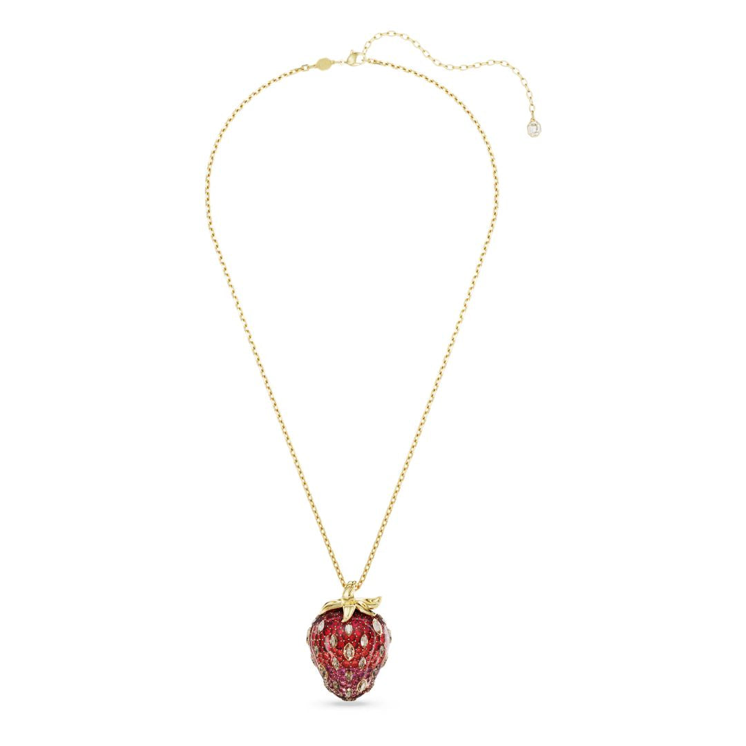 Swarovski Idyllia riipus, keltakullattu ja punaiset kristallit 5742676