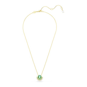 Swarovski Idyllia riipus, keltakullattu, vihreä kristalli ja kirkkaat zirkonit, 5709377