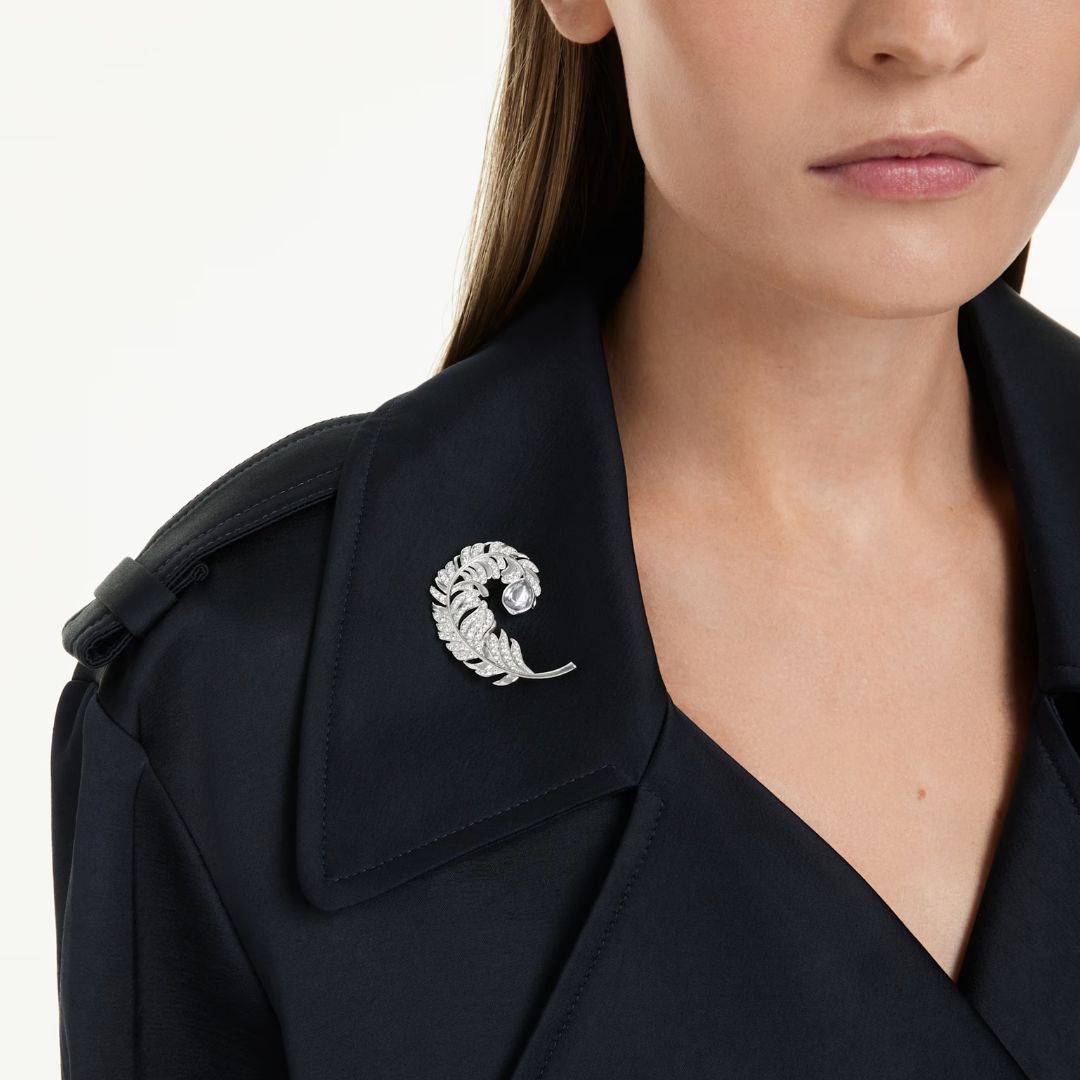 Swarovski Idyllia rintakoru, vaalea metalli ja kirkkaat kristallit 5747549