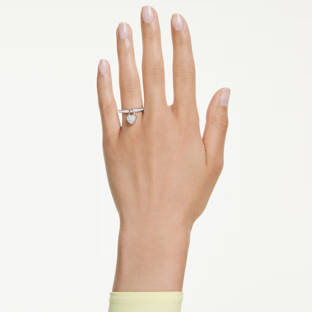 Swarovski Idyllia sormus, keltakullattu ja vaaleanpunainen kristalli